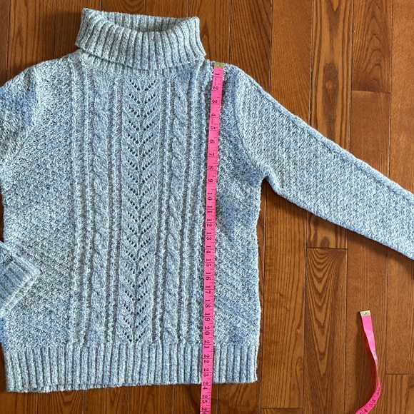 🍁Lands’ End beautiful womens medium grey very soft sweater turtleneck. - Picture 14 of 14